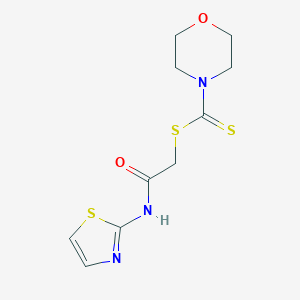 2-Oxo-2-(1,3-thiazol-2-ylamino)ethyl 4-morpholinecarbodithioate