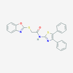 2-(1,3-benzoxazol-2-ylsulfanyl)-N-(4,5-diphenyl-1,3-thiazol-2-yl)acetamide