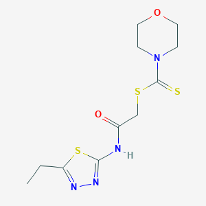 2-[(5-Ethyl-1,3,4-thiadiazol-2-yl)amino]-2-oxoethyl 4-morpholinecarbodithioate