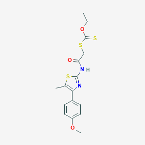 O-ethyl S-(2-{[4-(4-methoxyphenyl)-5-methyl-1,3-thiazol-2-yl]amino}-2-oxoethyl) carbonodithioate