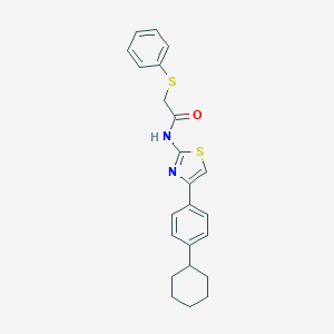 N-[4-(4-cyclohexylphenyl)-1,3-thiazol-2-yl]-2-(phenylsulfanyl)acetamide