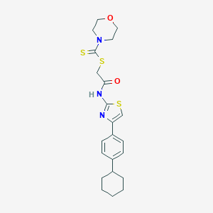 2-{[4-(4-Cyclohexylphenyl)-1,3-thiazol-2-yl]amino}-2-oxoethyl 4-morpholinecarbodithioate