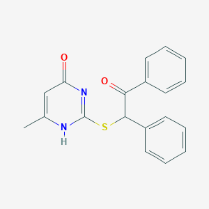 2-[(4-Hydroxy-6-methyl-2-pyrimidinyl)sulfanyl]-1,2-diphenylethanone