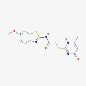 N-(6-methoxy-1,3-benzothiazol-2-yl)-2-[(6-methyl-4-oxo-1H-pyrimidin-2-yl)sulfanyl]acetamide