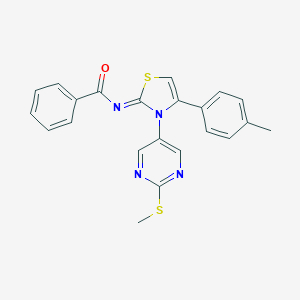 N-(4-(4-methylphenyl)-3-[2-(methylsulfanyl)-5-pyrimidinyl]-1,3-thiazol-2(3H)-ylidene)benzamide