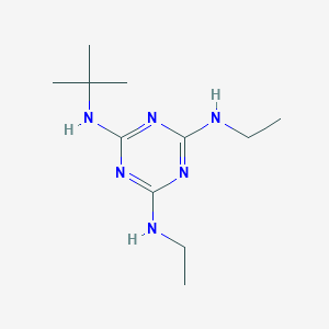 molecular formula C11H22N6 B042745 Bis(ethylamino)-tert-butylamino-s-triazine CAS No. 35651-07-1