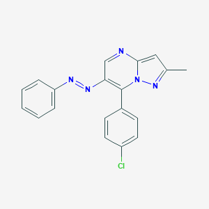 7-(4-Chlorophenyl)-2-methyl-6-(phenyldiazenyl)pyrazolo[1,5-a]pyrimidine