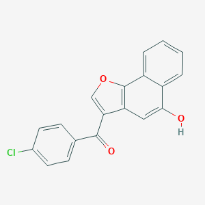 molecular formula C19H11ClO3 B427490 (4-Chlorophenyl)(5-hydroxynaphtho[1,2-b]furan-3-yl)methanone 