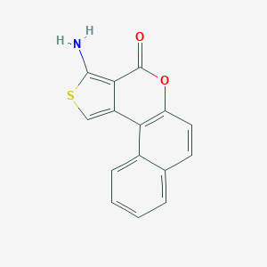 molecular formula C15H9NO2S B427498 3-amino-4H-benzo[f]thieno[3,4-c]chromen-4-one 