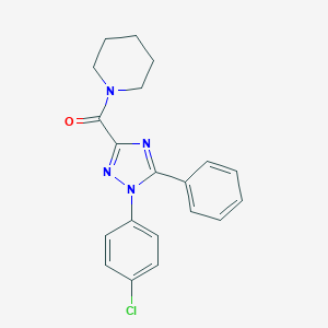 molecular formula C20H19ClN4O B427500 1-{[1-(4-chlorophenyl)-5-phenyl-1H-1,2,4-triazol-3-yl]carbonyl}piperidine 