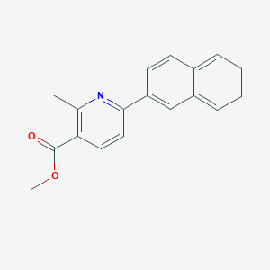 molecular formula C19H17NO2 B427504 Ethyl 2-methyl-6-(2-naphthyl)nicotinate 