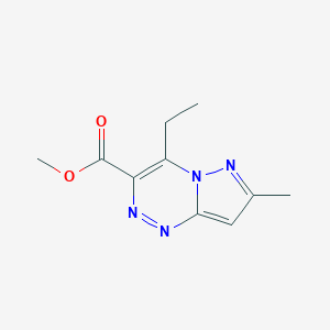 molecular formula C10H12N4O2 B427505 Methyl 4-ethyl-7-methylpyrazolo[5,1-c][1,2,4]triazine-3-carboxylate CAS No. 708987-11-5