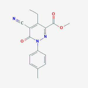 Methyl 5-cyano-4-ethyl-1-(4-methylphenyl)-6-oxo-1,6-dihydro-3-pyridazinecarboxylate
