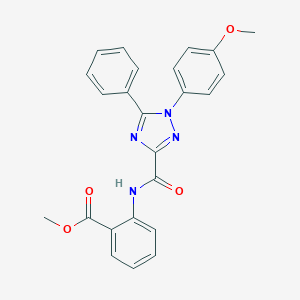 molecular formula C24H20N4O4 B427521 Methyl 2-[[1-(4-methoxyphenyl)-5-phenyl-1,2,4-triazole-3-carbonyl]amino]benzoate 