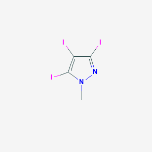 molecular formula C4H3I3N2 B427544 3,4,5-Triiodo-1-methylpyrazole 