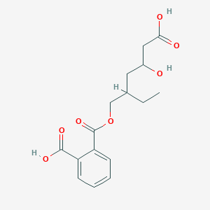 molecular formula C16H20O7 B042757 Heptanoic acid, 5-((2-carboxybenzoyl)oxymethyl)-3-hydroxy- CAS No. 88162-10-1
