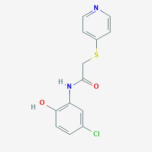 molecular formula C13H11ClN2O2S B427591 N-(5-chloro-2-hydroxyphenyl)-2-(4-pyridinylsulfanyl)acetamide 