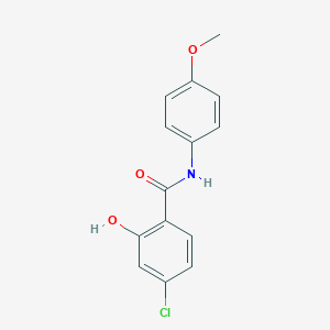 molecular formula C14H12ClNO3 B427603 4-chloro-2-hydroxy-N-(4-methoxyphenyl)benzamide 