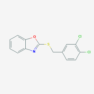 molecular formula C14H9Cl2NOS B427696 2-(3,4-Dichlorobenzylsulfanyl)benzoxazole 