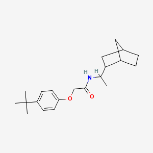 molecular formula C21H31NO2 B4277182 N-[1-(bicyclo[2.2.1]hept-2-yl)ethyl]-2-(4-tert-butylphenoxy)acetamide 