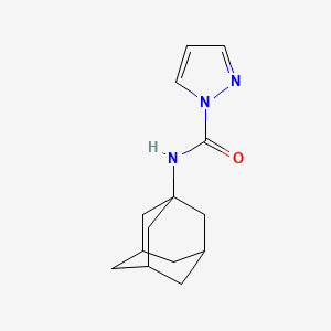 molecular formula C14H19N3O B4277196 N-1-adamantyl-1H-pyrazole-1-carboxamide 