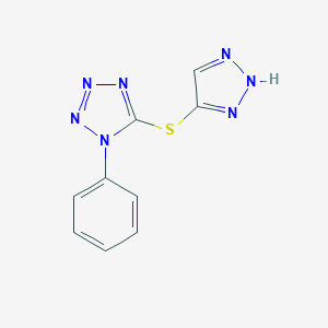 molecular formula C9H7N7S B427729 1-phenyl-5-(1H-1,2,3-triazol-5-ylsulfanyl)-1H-tetraazole 