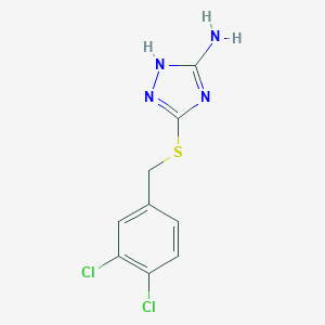 molecular formula C9H8Cl2N4S B427746 5-[(3,4-dichlorobenzyl)sulfanyl]-4H-1,2,4-triazol-3-amine CAS No. 338391-99-4