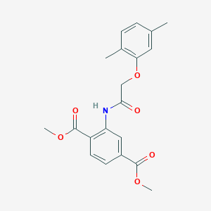 molecular formula C20H21NO6 B4277648 DIMETHYL 2-{[2-(2,5-DIMETHYLPHENOXY)ACETYL]AMINO}TEREPHTHALATE 