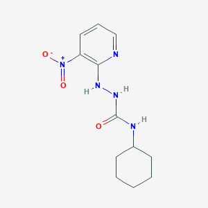 molecular formula C12H17N5O3 B427780 N-cyclohexyl-2-{3-nitro-2-pyridinyl}hydrazinecarboxamide 