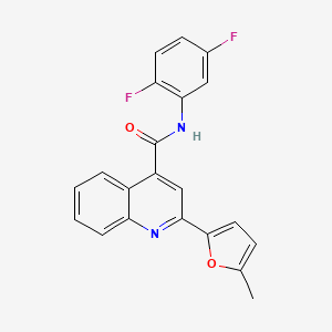 molecular formula C21H14F2N2O2 B4277804 N-(2,5-difluorophenyl)-2-(5-methylfuran-2-yl)quinoline-4-carboxamide 
