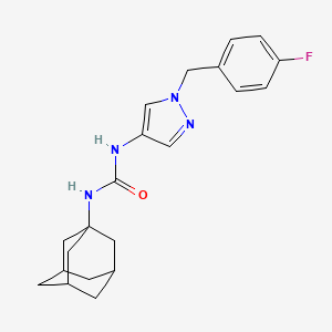 molecular formula C21H25FN4O B4277846 N-(1-ADAMANTYL)-N'-[1-(4-FLUOROBENZYL)-1H-PYRAZOL-4-YL]UREA 