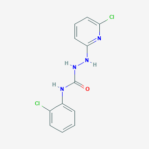 molecular formula C12H10Cl2N4O B427787 N-(2-chlorophenyl)-2-(6-chloro-2-pyridinyl)hydrazinecarboxamide 