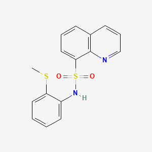 molecular formula C16H14N2O2S2 B4277899 N-(2-methylsulfanylphenyl)quinoline-8-sulfonamide 
