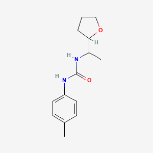 molecular formula C14H20N2O2 B4278076 N-(4-METHYLPHENYL)-N'-(1-TETRAHYDRO-2-FURANYLETHYL)UREA 