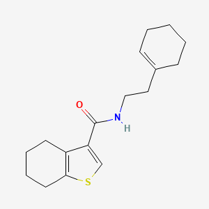 molecular formula C17H23NOS B4278333 N-[2-(cyclohex-1-en-1-yl)ethyl]-4,5,6,7-tetrahydro-1-benzothiophene-3-carboxamide 