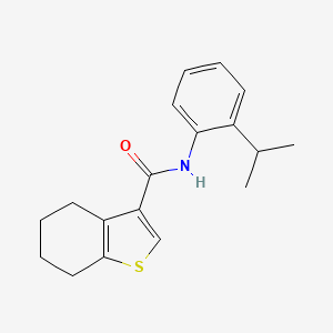 molecular formula C18H21NOS B4278341 N-[2-(propan-2-yl)phenyl]-4,5,6,7-tetrahydro-1-benzothiophene-3-carboxamide 