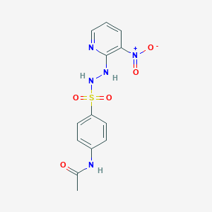 molecular formula C13H13N5O5S B427842 N-{4-[(2-{3-nitro-2-pyridinyl}hydrazino)sulfonyl]phenyl}acetamide 