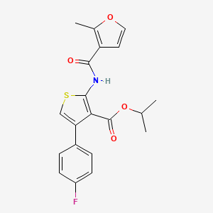 molecular formula C20H18FNO4S B4278486 PROPAN-2-YL 4-(4-FLUOROPHENYL)-2-(2-METHYLFURAN-3-AMIDO)THIOPHENE-3-CARBOXYLATE 