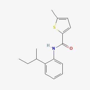 molecular formula C16H19NOS B4278603 N-[2-(butan-2-yl)phenyl]-5-methylthiophene-2-carboxamide 