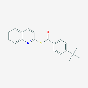 molecular formula C20H19NOS B427862 S-(2-quinolinyl) 4-tert-butylbenzenecarbothioate 