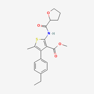 molecular formula C20H23NO4S B4278723 METHYL 4-(4-ETHYLPHENYL)-5-METHYL-2-(OXOLANE-2-AMIDO)THIOPHENE-3-CARBOXYLATE 