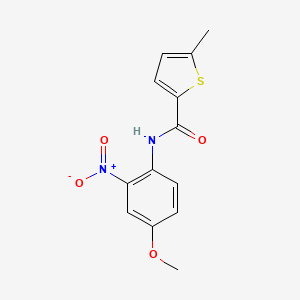 molecular formula C13H12N2O4S B4278727 N-(4-methoxy-2-nitrophenyl)-5-methylthiophene-2-carboxamide 