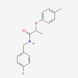 molecular formula C17H18FNO2 B4279021 N-[(4-fluorophenyl)methyl]-2-(4-methylphenoxy)propanamide CAS No. 492429-29-5