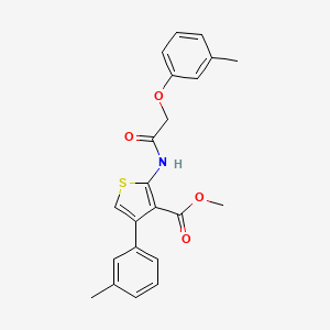 molecular formula C22H21NO4S B4279036 METHYL 2-[2-(3-METHYLPHENOXY)ACETAMIDO]-4-(3-METHYLPHENYL)THIOPHENE-3-CARBOXYLATE 