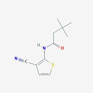 molecular formula C11H14N2OS B4279388 N-(3-cyanothiophen-2-yl)-3,3-dimethylbutanamide 