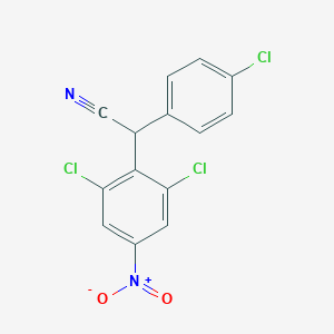molecular formula C14H7Cl3N2O2 B042794 2,6-Dichloro-alpha-(4-chlorophenyl)-4-nitrobenzeneacetonitrile CAS No. 103317-59-5