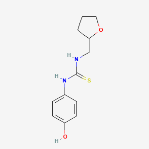molecular formula C12H16N2O2S B4279593 1-(4-Hydroxyphenyl)-3-(tetrahydrofuran-2-ylmethyl)thiourea 