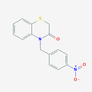 molecular formula C15H12N2O3S B427995 4-{4-nitrobenzyl}-2H-1,4-benzothiazin-3(4H)-one 