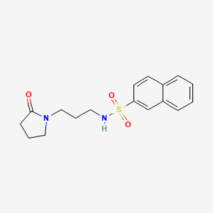 molecular formula C17H20N2O3S B4280196 N-[3-(2-oxopyrrolidin-1-yl)propyl]naphthalene-2-sulfonamide 