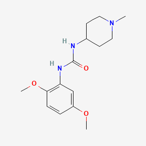 molecular formula C15H23N3O3 B4280391 N-(2,5-DIMETHOXYPHENYL)-N'-(1-METHYL-4-PIPERIDYL)UREA 
